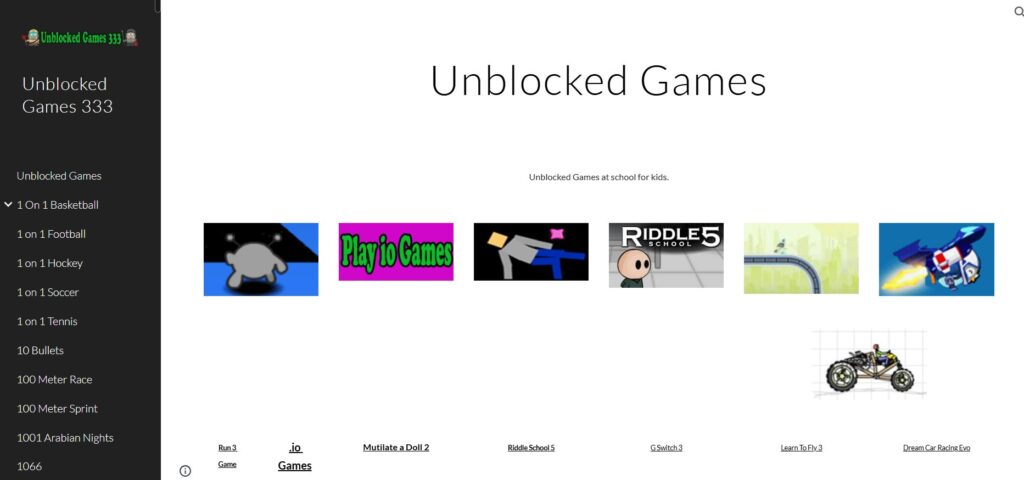 Unblocked Games333 - Unblocked Games Websites for School