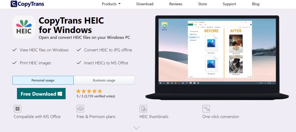 CopyTrans HEIC for Windows - Open HEIC Files in Windows 11