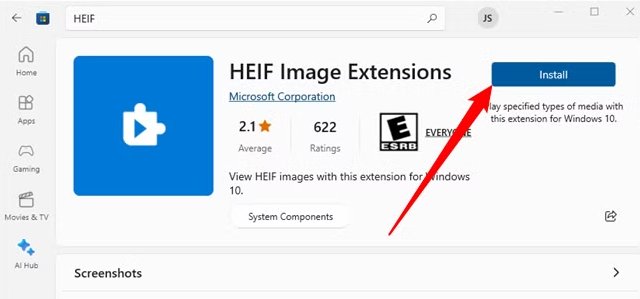 Download HEIF Image Extension - Open HEIC Files in Windows 11