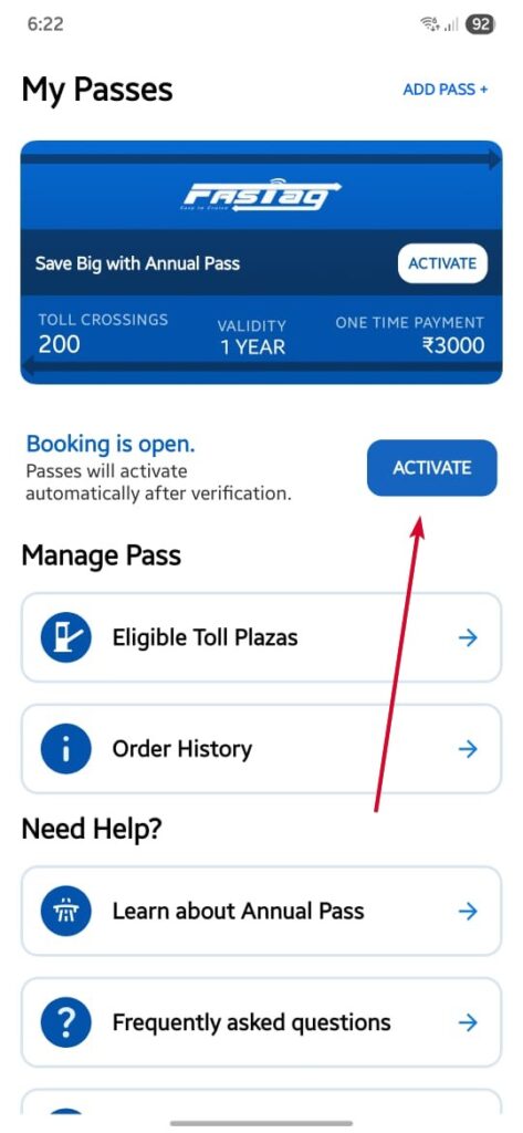 FASTag Annual Pass