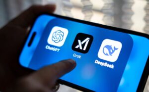 Assorted AI apps on an iPhone