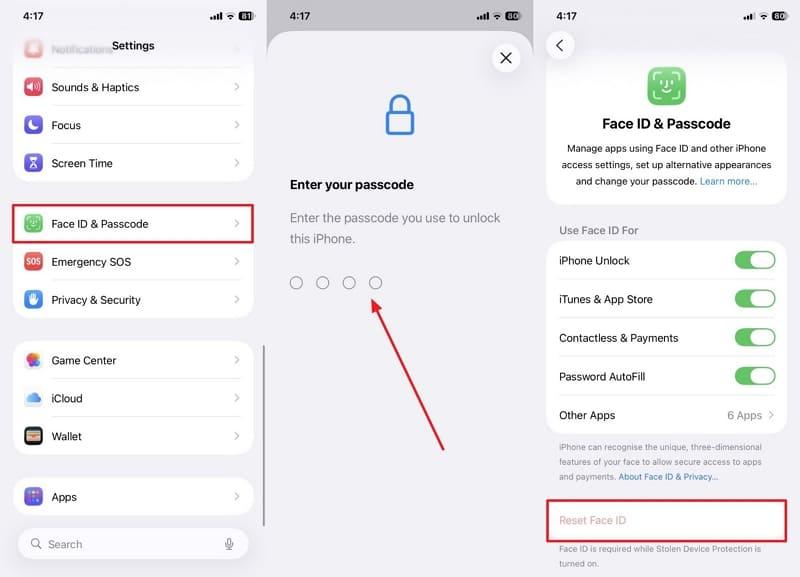 Resolve Face ID Not Working on iPhone - 7