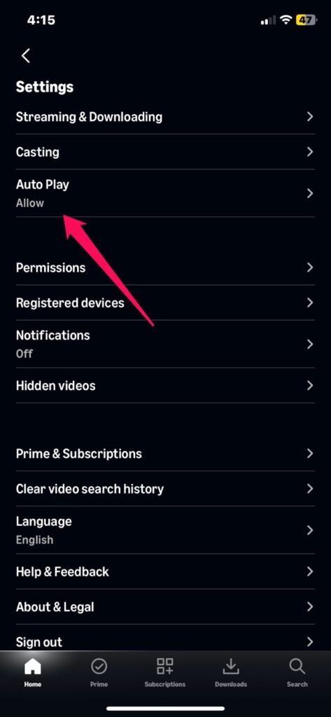 To disable Autoplay on Mobile