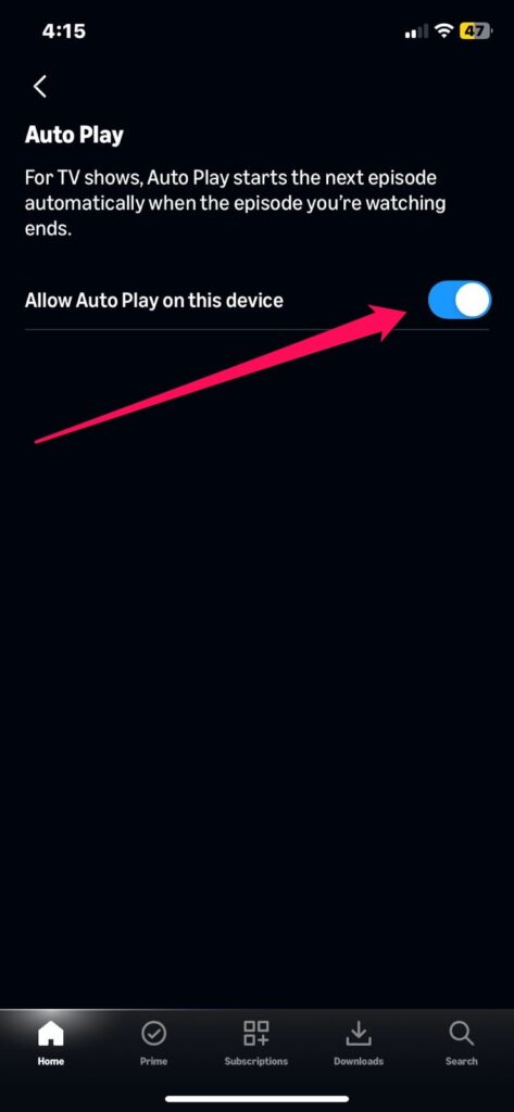 To disable Autoplay on Mobile