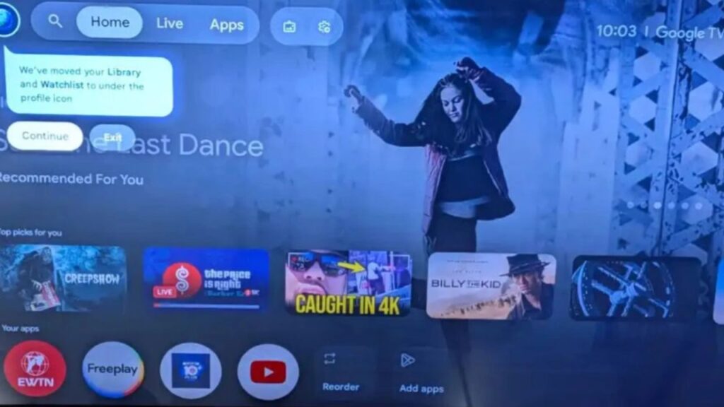 Google TV Homescreen Redesign