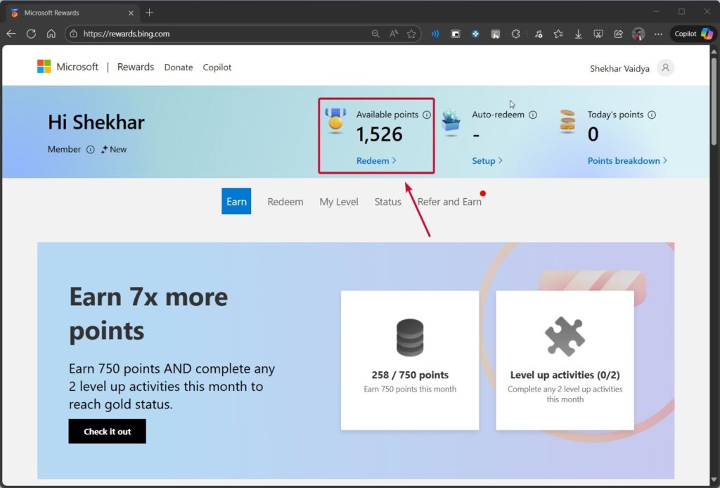 Microsoft Reward Points - 3