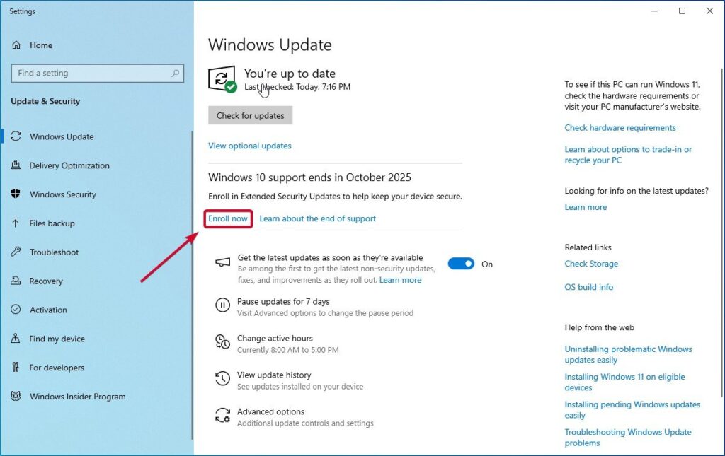 Windows 10 ESU Notification - 6
