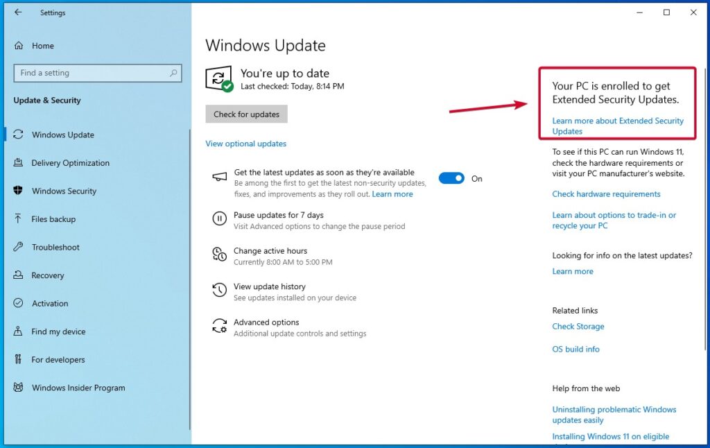 Windows 10 ESU Confirmation - 13
