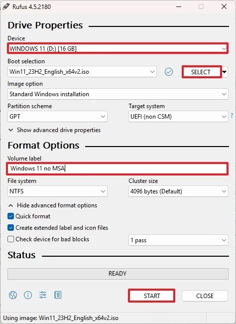 Rufus Windows 11 without Microsoft account - 21