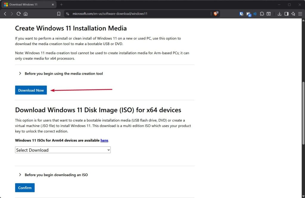 Unduh Media Instalasi Windows 11