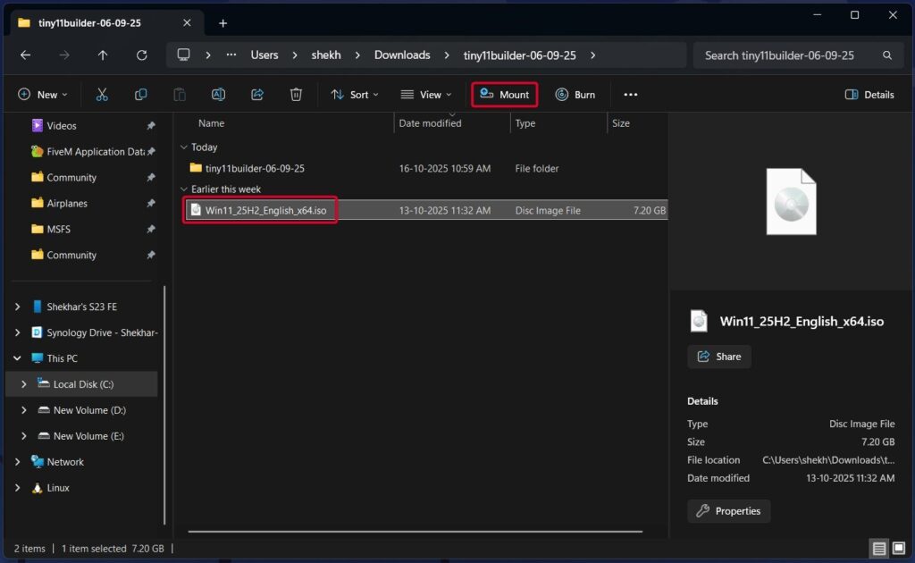Mount Windows 11 ISO - 7