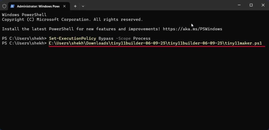 Build Tiny11 Builder Script - 11