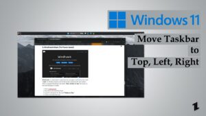 Move Taskbar Windows 11