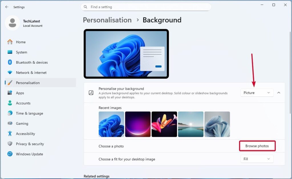 Select Picture Option - 9