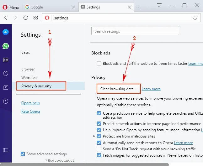Clear Cache and Cookies - 5