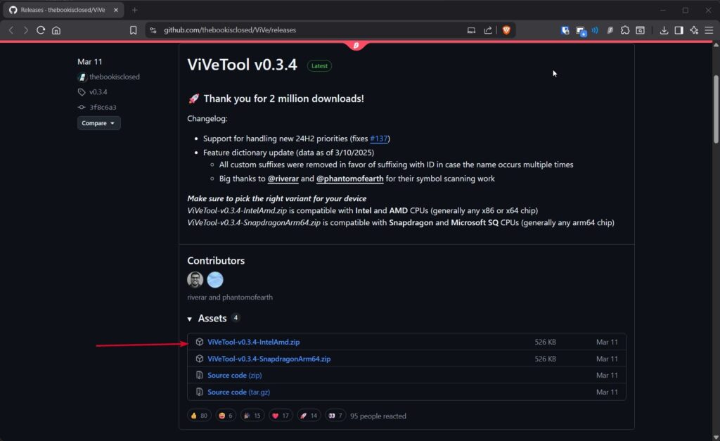 Download ViVeTool - 4
