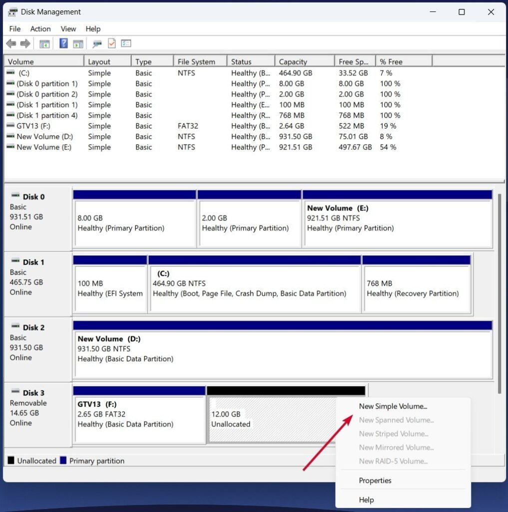 Create New Simple Volume - 7