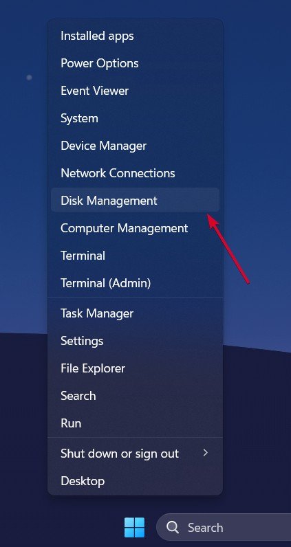 Open Disk Management - 6