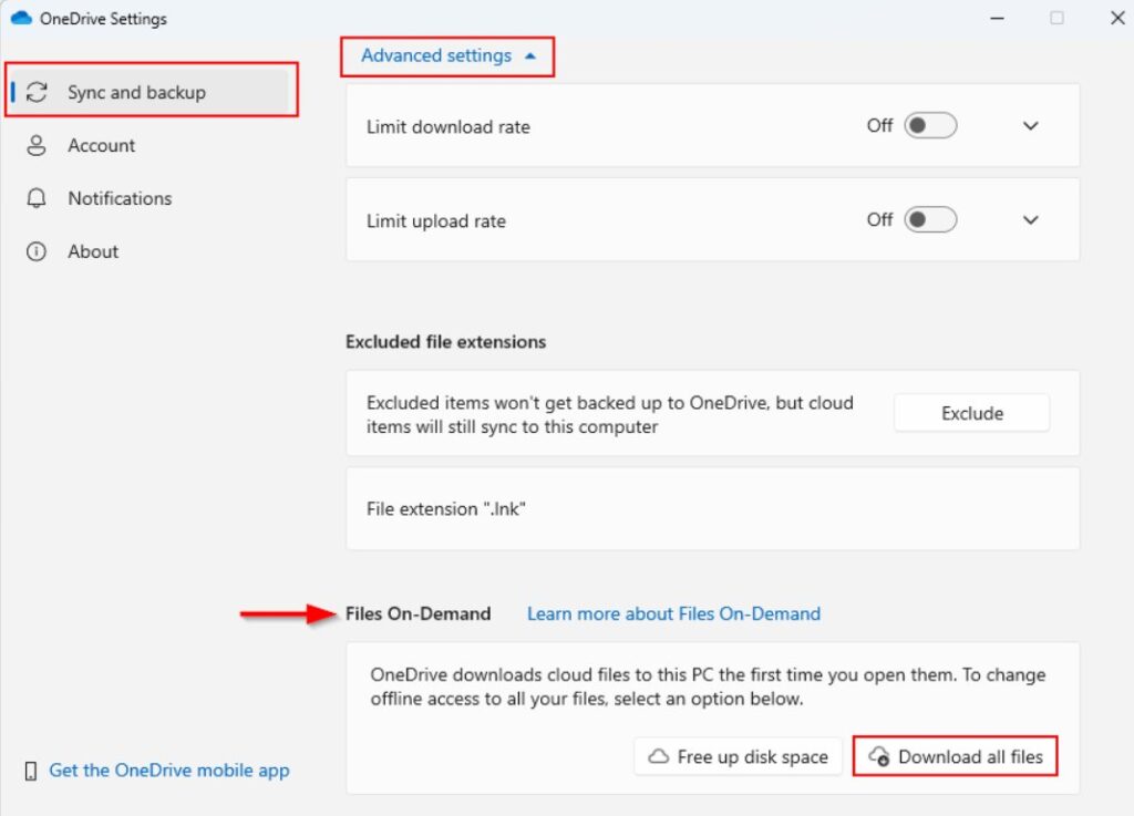 Turn Off OneDrive Files On-Demand - 8