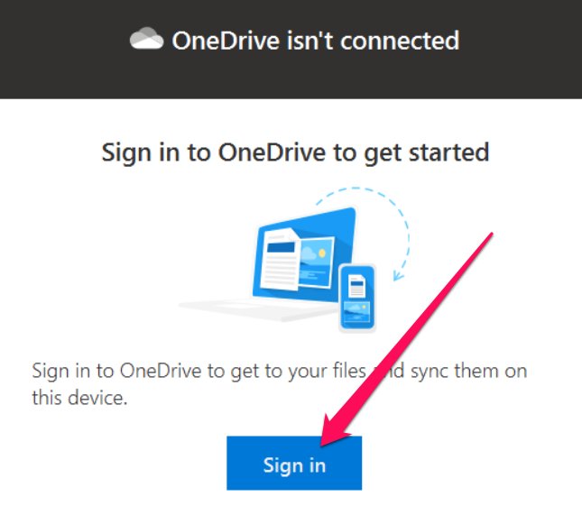 Confirm That OneDrive Is Signed In - 5