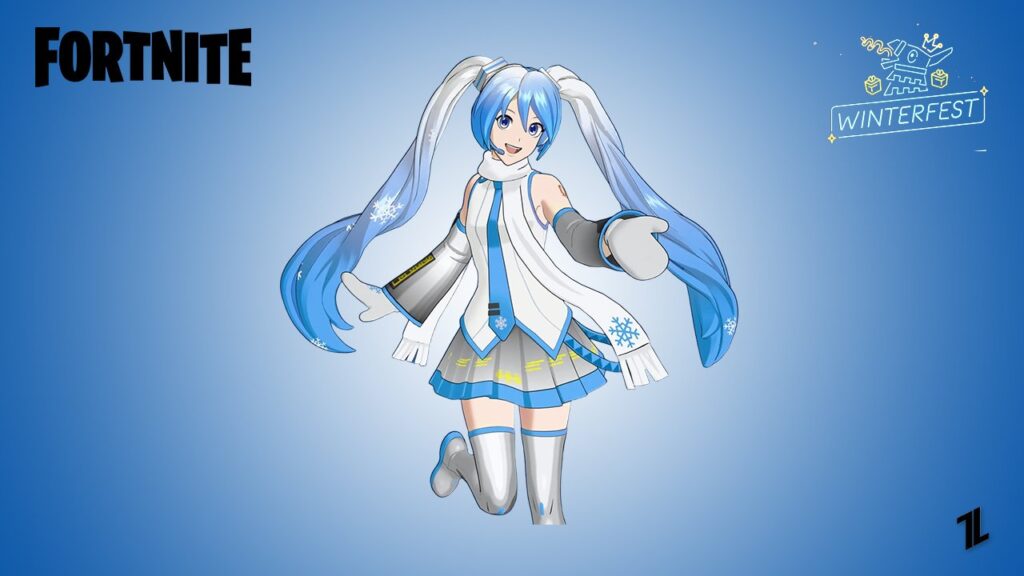 Snow Hatsune Miku Skin in Fortnite