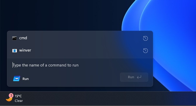 New Windows 11 Run - 2