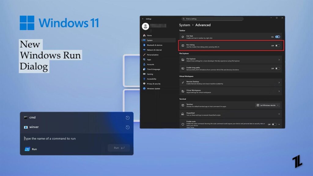 New Windows 11 Run Dialog