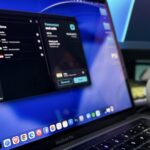 Surfshark VPN app opened on MacBook